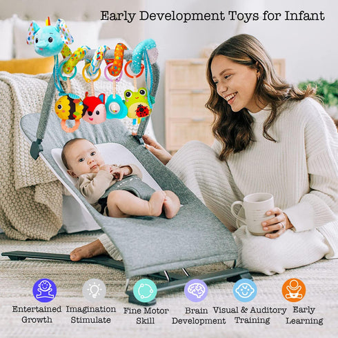 ORZIZRO 0-6 0 3 6 12 Stroller Toys, Car Seat Toys for Babies Infants Months, Activity Spiral Plush Hanging Toy Gift