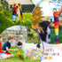 8 26 Inch Leyndo Pcs Throw and Catch Balls with Rainbow Tail, Fun Colorful Sports Comet Balls Playground Toys