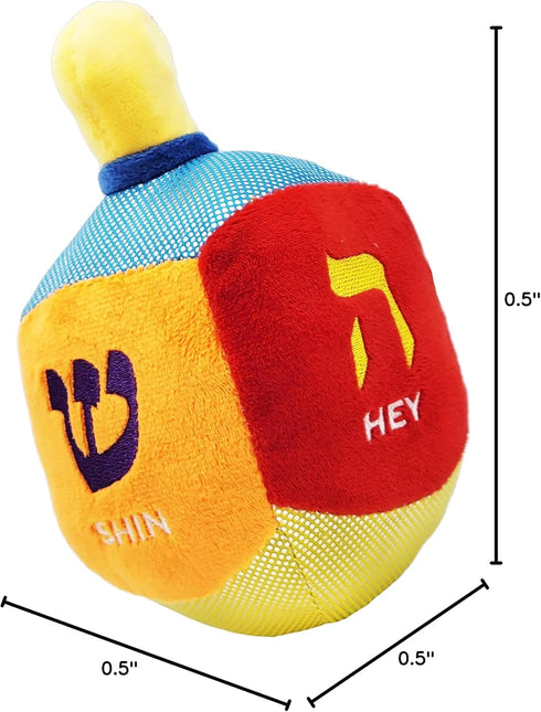 2 Plush Hanukkah Menorah & Plush Dreidel Toy Musical Menorah Plays Classic Hanukkah Melodies Includes Removable