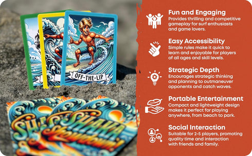 Card Games for Kids 8-12 - Surf-Themed Games for Babysitting, Wedding Activities, Family Game Nights