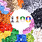 1100 Piece Building Blocks Classic Building Toys, Creative Bulk Sets Compatible with Legos, 17 Colors Mixed, 147 Shapes