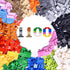 1100 Piece Building Blocks Classic Building Toys, Creative Bulk Sets Compatible with Legos, 17 Colors Mixed, 147 Shapes