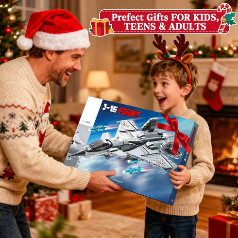J-15 577PCS 812, Fighter Jet Building Kit, Military Aircraft Model for Boys Army Airplane Toy with Foldable Wings