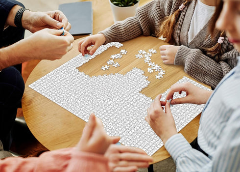Impossible Crazy Jigsaw Puzzles for Adults 1000 Pieces, Difficult White Blank Challenging Puzzles