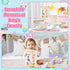 FVhujuan 3D Baby's First Easter DIY Footprint and Handprint Haning Sign, Happy Easter Bunny Wooden Footprint Art Sign
