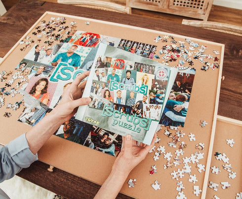 Toynk Scrubs Cast Collage 1000-Piece Jigsaw Puzzle for Adults | Educational Brain Teaser, Creative Play Activities | 28