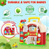 polokping 1 2 1-3, 12-18 1+ Montessori Farm Busy Board, Motor Skills Developmental Toys for Year Old Boy Girl Gifts