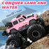 360Rotate 4x4 2.4GHz 6 7 8 9 10 11 12+,Pink NQD Monster Truck Toys, Waterproof RC Truck, Amphibious Remote Control