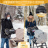 Cozy Orzbow Faux Sheepskin Stroller Gloves with Phone Pockets, Winter Extra Thick Mittens for Baby Stroller, & Warm
