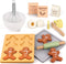 Pillowhale Wooden Gingerbread Cookie Baking Set, 18 Pcs Pretend Play Kitchen Toy
