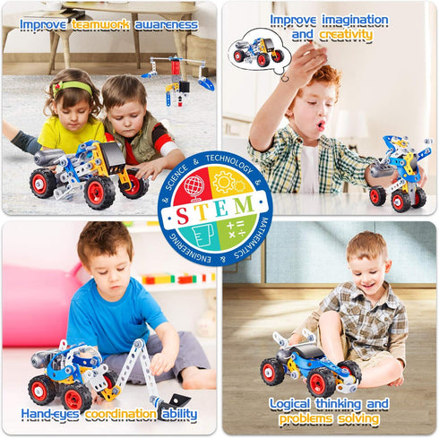 HUOZHI Set 6-12, 4-8, 5 1 4-7 5 7 8 9 113 Erector for Boys Building Toys for Kids Ages in STEM Toys Ages with Electric