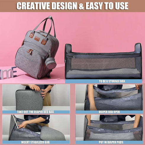 Backpack Baby Diaper Bag with Changing Station, best baby registry shower gifts, Baby Diaper Bags for Men