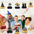 8 Pieces Happy Birthday Party Decorations Supplies, Birthday Honeycomb Centerpieces Table Toppers, Black and Gold