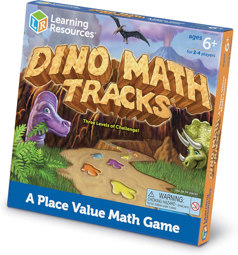 Counting Learning Resources Dino Math Tracks Game Math Manipulatives, Montessori Board Game, Addition and Subtraction