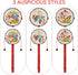 Toyvian 9 pcs Monkey Drum Hand Rattle, Educational Twist Drum Percussion Instrument with Random Pattern