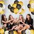 45 Pieces 12 Inch Happy Birthday Balloons, Black Gold White Latex Balloons for Birthday Anniversary Party Decoration