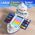 Playset CUTE STONE Cargo Ship Toy & Gantry Crane, Toy Boat and Crane with Sounds & Lights, Transport Containers, Push