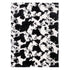 Cow Print Plush Baby Blanket, White Back, Black and White, 30 in x 40 in