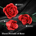 QIFUN Set, 501Pcs Rose Bouquet Flowers Building Red Purple Golden Roses Artificial Flowers Botanical Collection