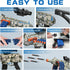 Electric Automatic Toy, JakMean Toy Blaster with 30 Dart Clips and 100 Foam Darts for Outdoor Shooting Games