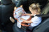 Lulyboo Toddler Car Seat Tray and Backpack, Airplane Travel Tray with Writing Surface and 8 Storage Pockets, Monkey