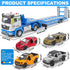VijiSuki Set Die-cast Semi Truck Toys w/Semi Truck, Pickup, Racing Car, Alloy Engineering Transport Vehicles Toys