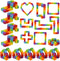 Wacky Track Fidget Toys Bulk 30 Pack Rainbow Snap and Click Twisty