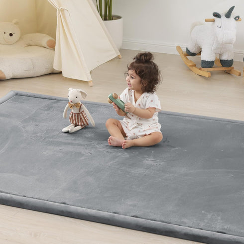 1.5" Thick Baby Play Mat for Floor Tummy Time, 50"x 50" Pro