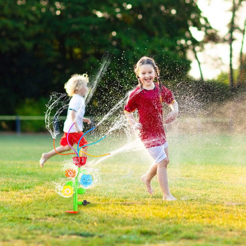 Outdoor Water Spray Sprinkler, Backyard Spinning Flower Toy for Fun Outdoor Play