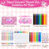DreamyCandy 70PCS Set 4-6-8,Drawing Unicorn Washable Markers with Glitter Pencil Case,Art Supplies for Kids Ages