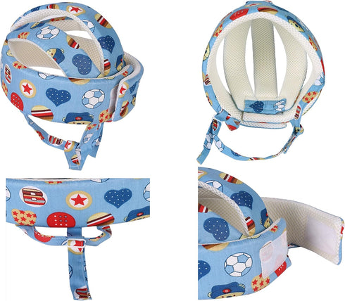 Baby Toddler Walking Helmet, Anti-Collision Head Protector for Crawling, Adjustable Soft Cushion Safety Cap