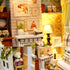 1:24 TuKIIE DIY Miniature Dollhouse Kit, Scale Wooden Mini Doll House Accessories with Furniture for Kids Teens