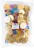 Super Z Outlet Pirate Plastic Gold Coins & Gems, 120 Coins + 120 Gems, Party Favor Decorations
