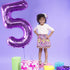 KatchOn Giant Purple 5 Balloon Number - 40 Inch Mylar Purple Number 5 Balloon for Birthday Decorations