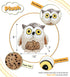 8 Inch DolliBu Plush Owl Stuffed Animal - Soft Plush Huggable Brown Owl, Adorable Playtime Owl Plush Toy, Cute Forest