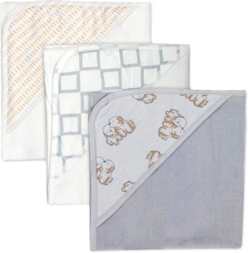 6 Set Hooded Baby Bath Towel and Washcloth Piece for Newborns Infants & Toddlers, Boys & Girls Baby Hooded Towels