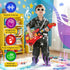 Drmukie 3 2-in-1 2-4 3 4 5 Kids Guitar Toy for Year Old Boy Birthday Gift Electric Guitars & Piano for Toddlers Light