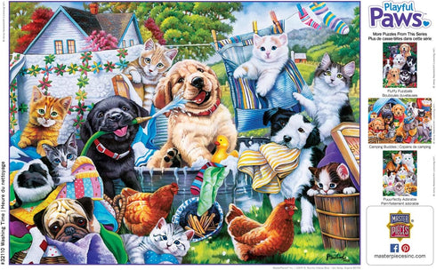 MasterPieces 300 Piece EZ Grip Jigsaw Puzzle - Washing Time - 18"x24"