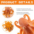 FUNSCENE Mini Realistic Under The Sea Life Figure for Toddler Bath Bathtub, TPR Super Stretch Octopus Toy, Great