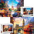2 Pack Puzzles for Adults 1000 Pieces - Big Ben and Eiffel Tower Difficult Jigsaw Puzzles, DIY Leisure Game