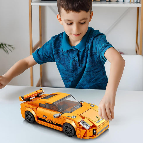 Speed Racing Cars Building Sets for Kids, Mini Sports MOC Cars Building Blocks Toy Set, 338 Pcs DIY Kit