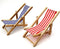 Mini Wooden Folding Beach Chair Dollhouse Decoration, Longue Deck Chair Craft Accessories
