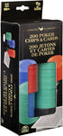 Cardinal Classics 200 Poker Chips Set with Playing Cards Deck, Dealer Button, Texas Hold ‘Em Casino Game for Ages 10+
