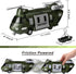 Set JOYIN Military Vehicles Toy of Friction Powered Transport Helicopter with Light and Sound Siren, and Soldier Army