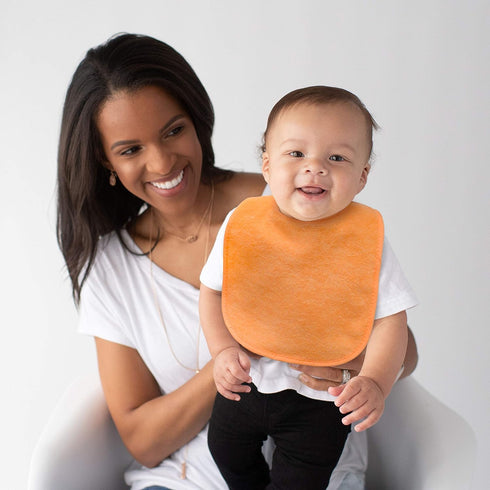 Neat Solutions 8 Count Multi-Color Solid Knit Terry Feeder Bib for Boys