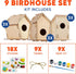 9 DIY Bird House Kits for Children to Build, Unfinished Wood Birdhouses for Kids to Paint