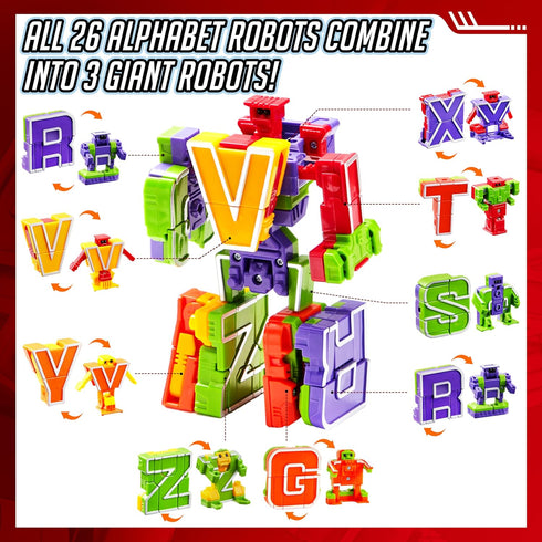 3 4 5 6 7 8 JOYIN Alphabet Robots Toys for Kids, ABC Learning Toys, Alphabots, Letters, Toddlers Education Toy