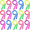 Elcoho 15 Pack Colorful Kids Jump Rope Set, Adjustable Plastic Skipping Ropes, Great Outdoor Party Favor