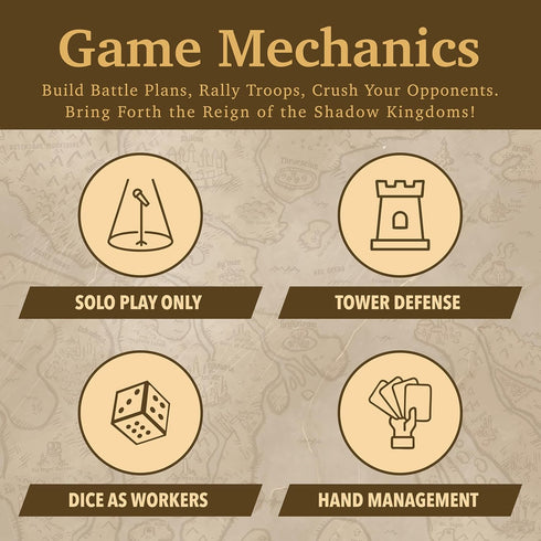 Daily Magic Games Siege of Valeria Board Game - Tower Defense Solo Board Game with Dice Rolling and Combo Cards. Single