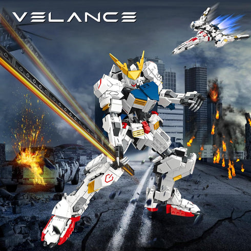 Velance Mech Robot Building Blocks Set - Warrior City Action Mech & Fighter Jet Toy Kit, 952 Pcs for Kids & Adults